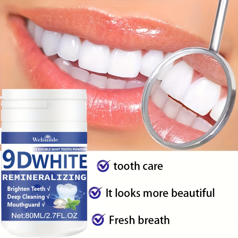 Teeth Whitening Co - 9D White Remineralizing Hydroxyapatite مسحوق الأسنان،