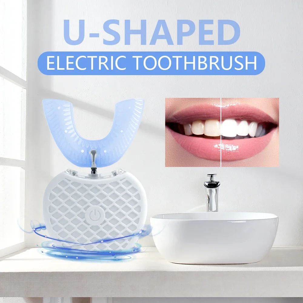 Teeth Whitening Blue Light - فرشاة أسنان كهربائية بالموجات فوق الصوتية