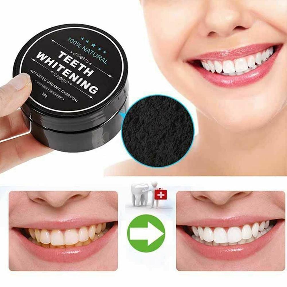 Teeth Whitening Charcoal - مسحوق الفحم العضوي المنشط لتلميع وتنظيف