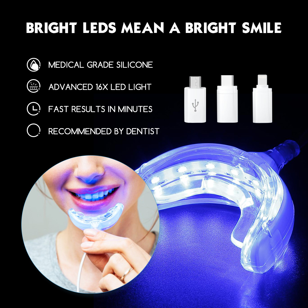 Teeth Whitening Charcoal - Luxsmile الذكية LED تبييض الأسنان المحمولة