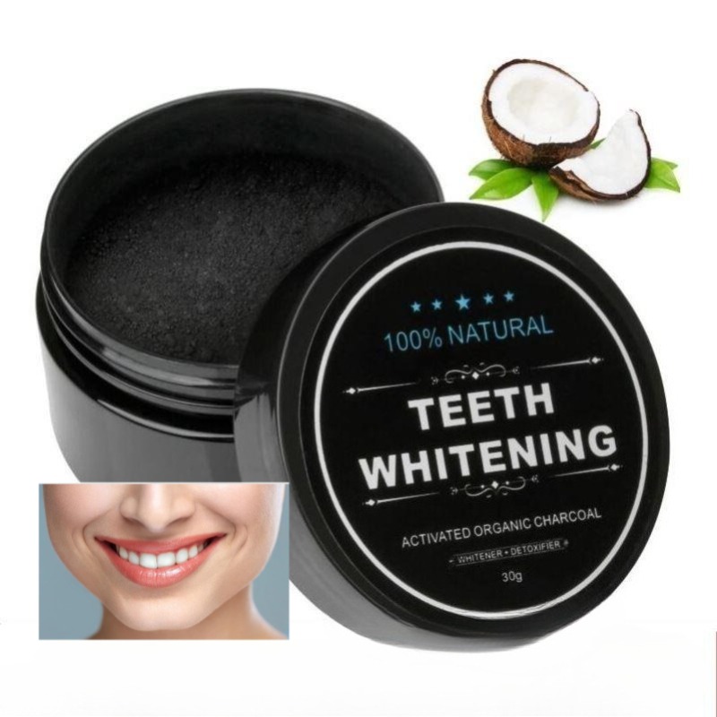 Teeth Whitening Charcoal - 1 صندوق من مسحوق تبييض الأسنان