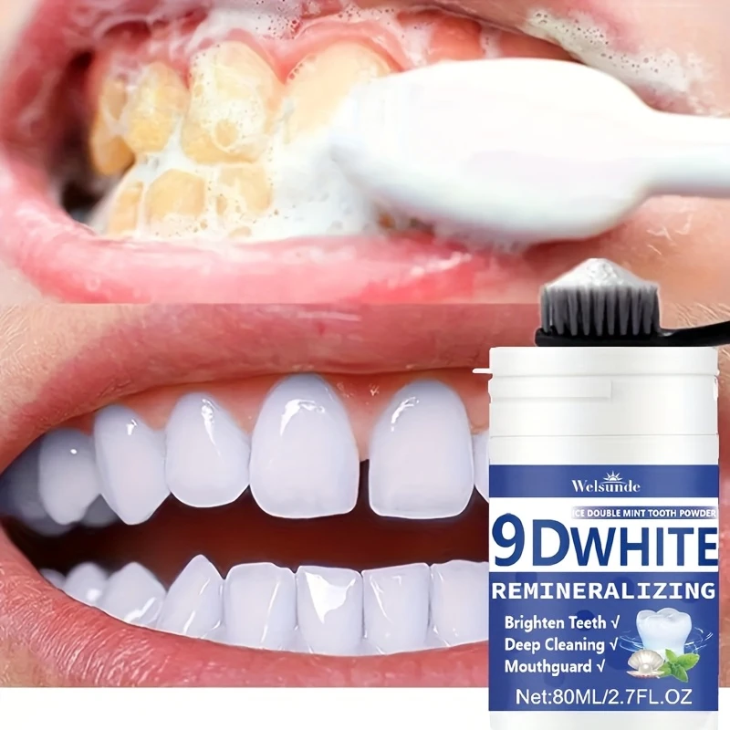 Teeth Whitening Co - مسحوق أسنان 9D أبيض لإعادة ترسيب