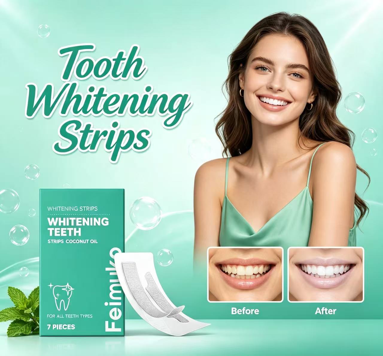 Teeth Whitening Oil Pulling - شرائط تبييض الأسنان بزيت جوز الهند