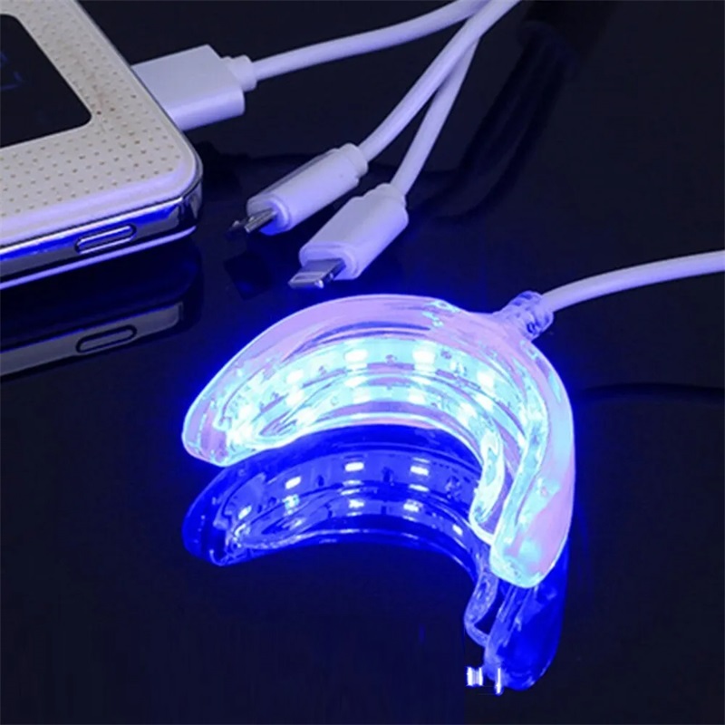 Teeth Whitening With Blue Light - مسرع تبييض الأسنان الذكي LED الضوء
