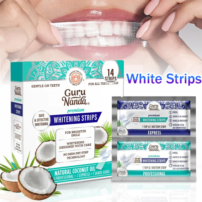 Teeth Whitening Oil Pulling - 1/2/3 علب من شرائط تبييض الأسنان