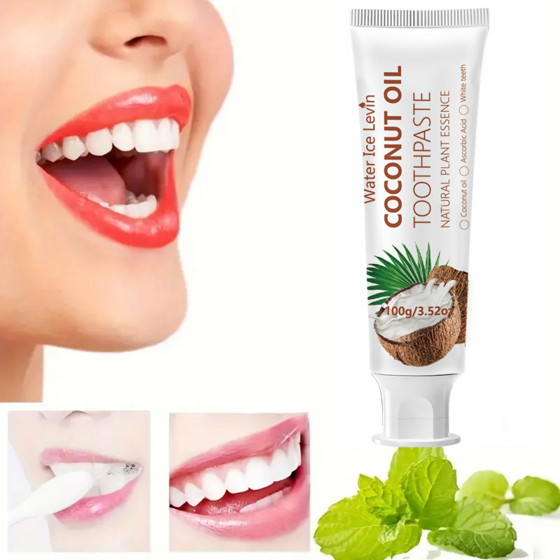 Teeth Whitening Oil Pulling - معجون أسنان بزيت جوز الهند 100