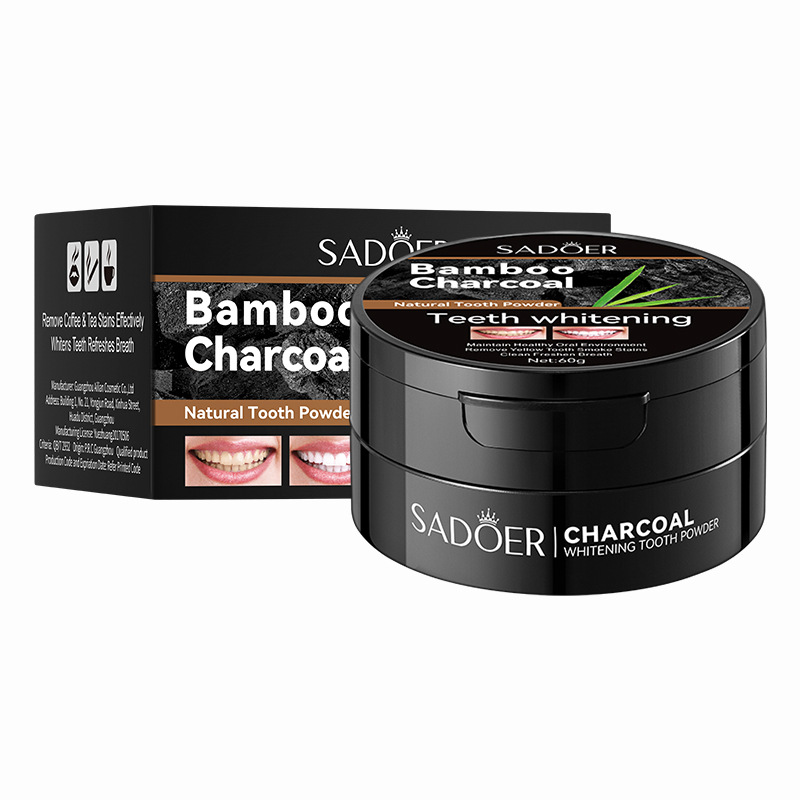 60 جرام مسحوق تبييض الأسنان ال - مراجعة Teeth Whitening Charcoal وسعره