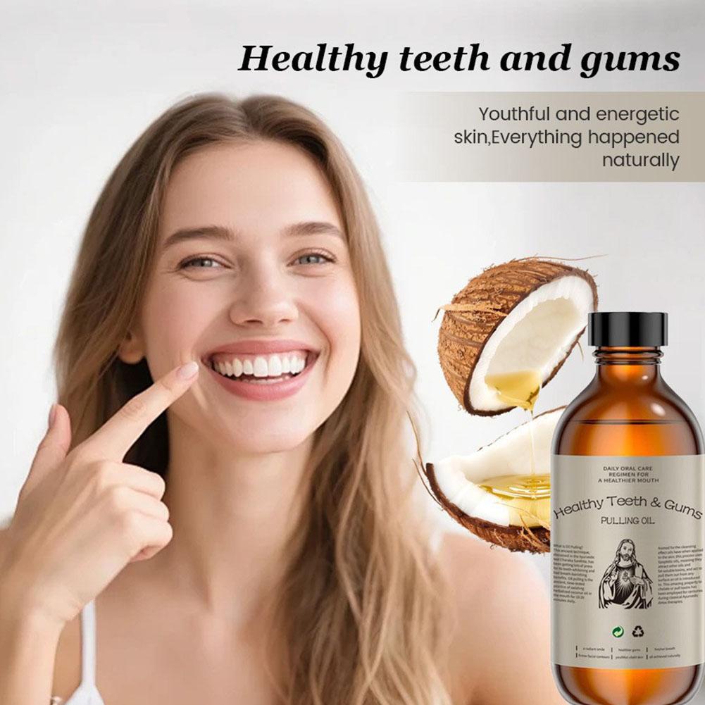 زيت فم خالٍ من الكحول بنكهة جو - مراجعة Teeth Whitening Oil Pulling وسعره