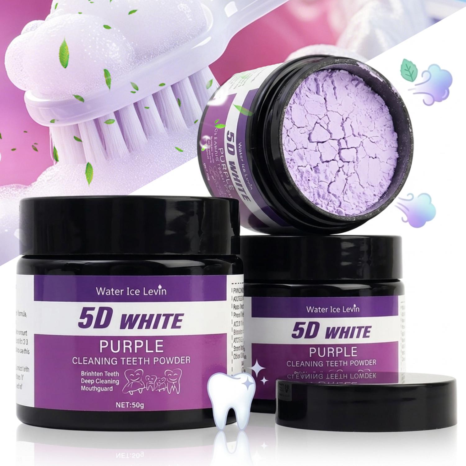 مسحوق تبييض الأسنان الأرجواني  - مراجعة Teeth Whitening Oil Pulling وسعره