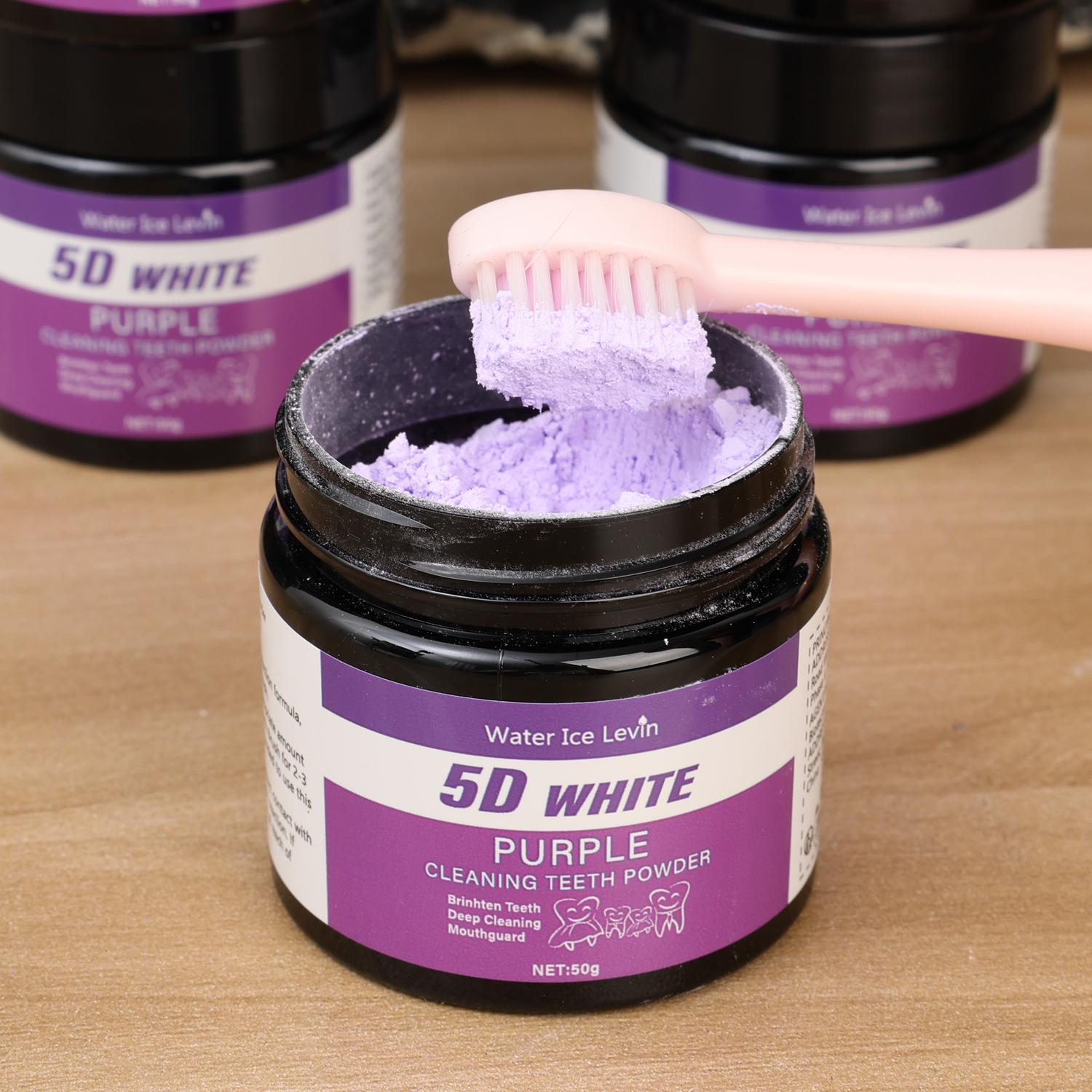 مسحوق تبييض الأسنان الأرجواني  - مراجعة Teeth Whitening Oil Pulling وسعره
