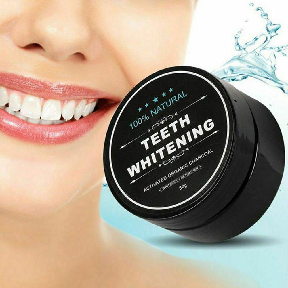 مسحوق الفحم العضوي المنشط لتلم - مراجعة Teeth Whitening Charcoal وسعره