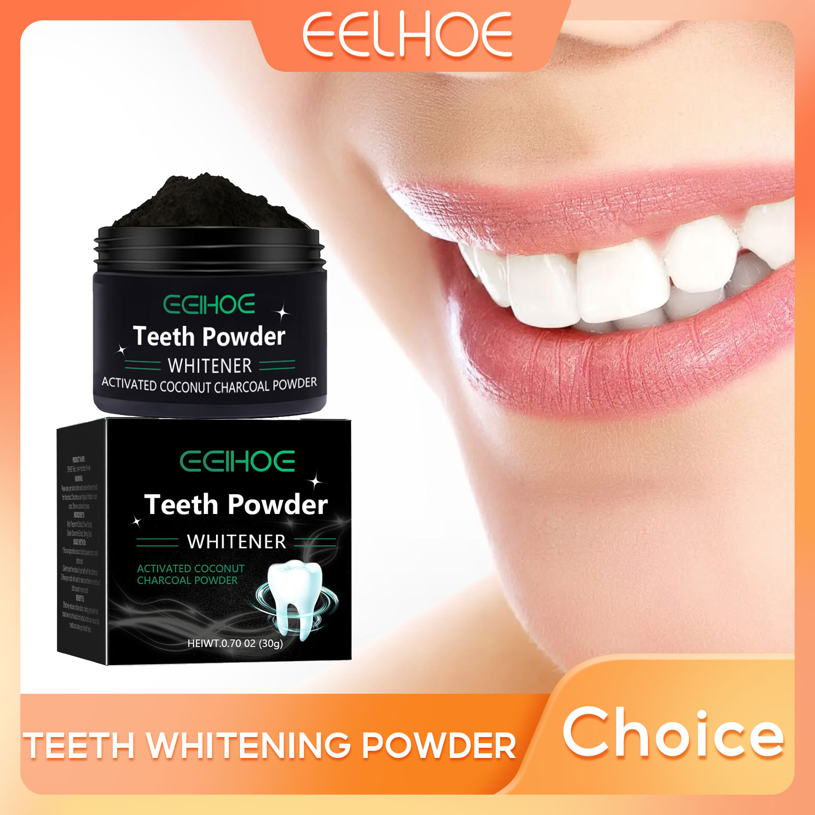 EELHOE مسحوق الفحم لمنتجات تبي - مراجعة Teeth Whitening Charcoal وسعره