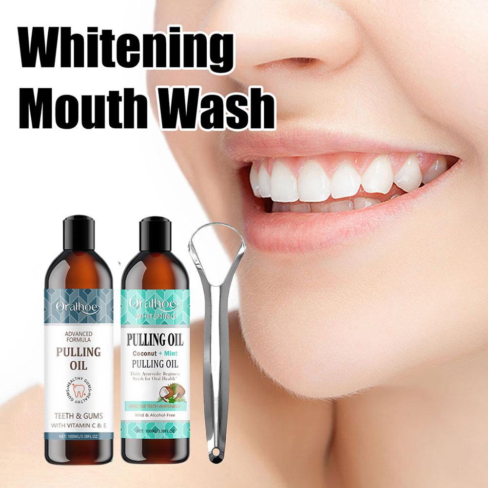 غسول فم بزيت جوز الهند والنعنا - مراجعة Teeth Whitening Oil Pulling وسعره