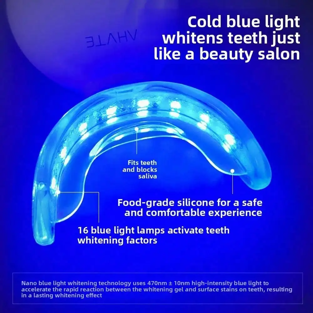 جهاز تجميل الأسنان، جهاز تنظيف - مراجعة Teeth Whitening Blue Light وسعره