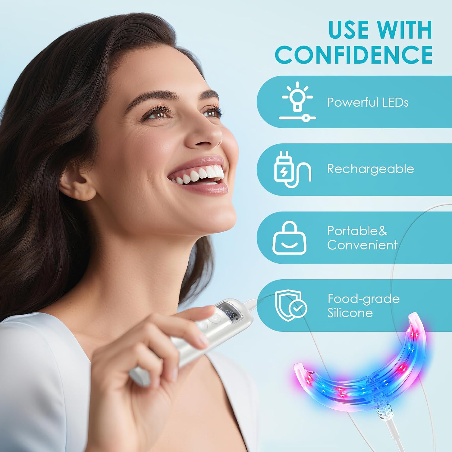 جهاز تسريع تبييض الأسنان بـ 16 - مراجعة Teeth Whitening Blue Light وسعره