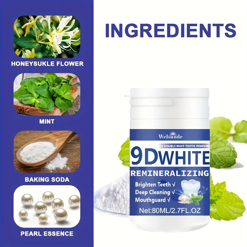 مسحوق أسنان 9D أبيض لإعادة ترس - مراجعة Teeth Whitening Co وسعره