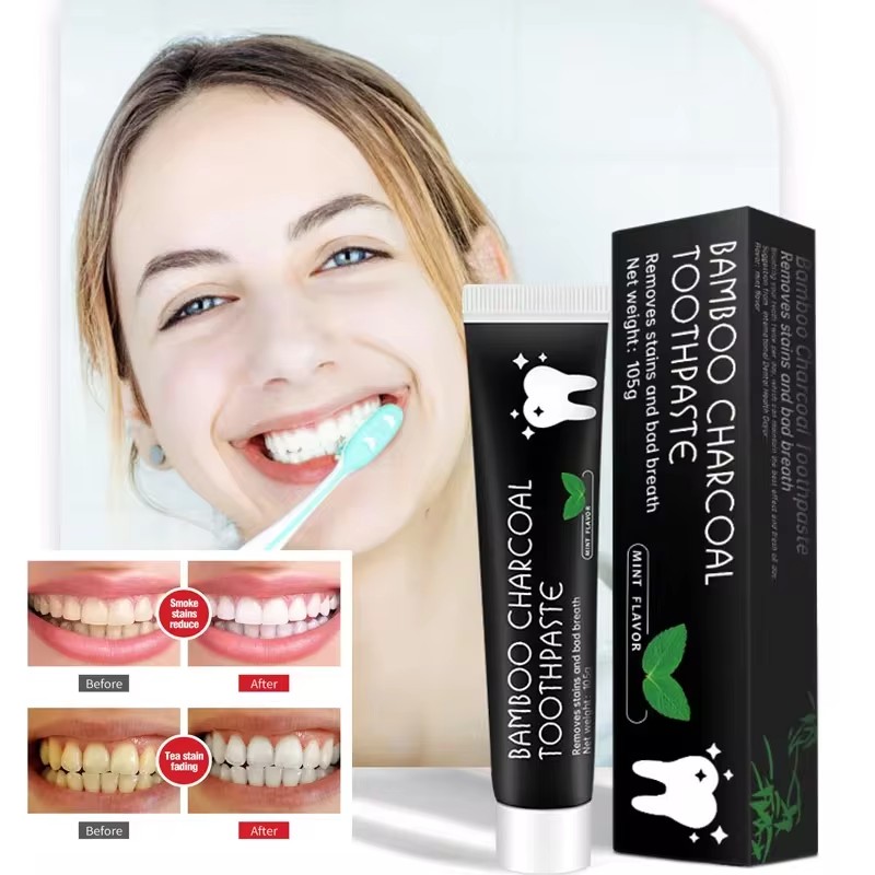 معجون أسنان مبيض بالفحم النبات - مراجعة Teeth Whitening Charcoal وسعره