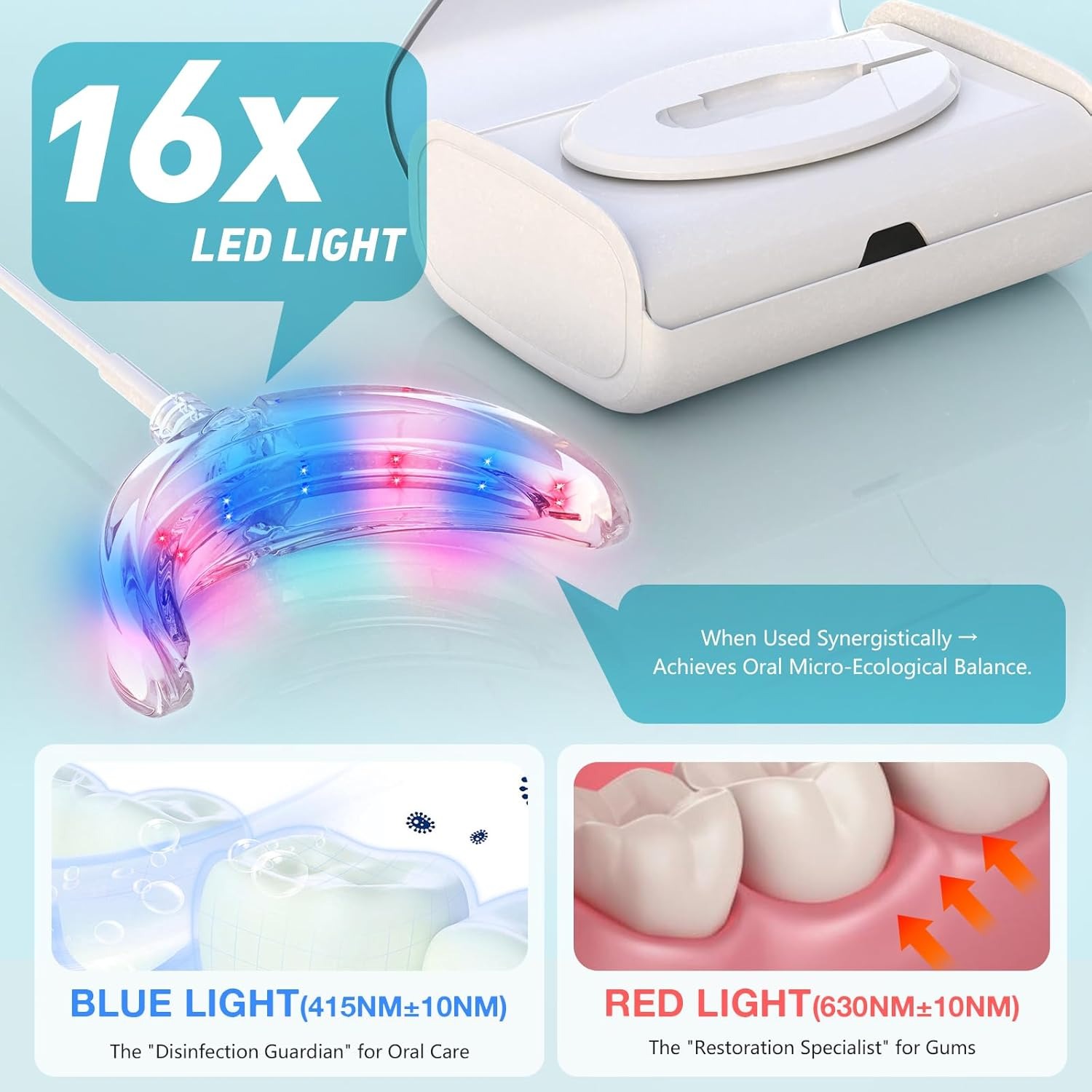 مصباح مسرع تبييض الأسنان بالضو - مراجعة Teeth Whitening Blue Light وسعره