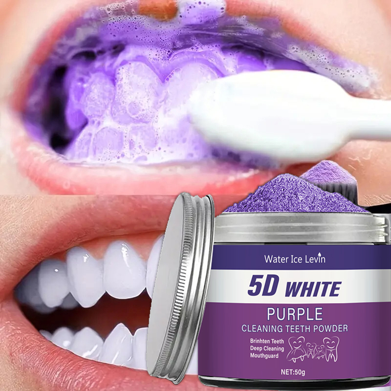 مسحوق تبييض الأسنان الأرجواني، - مراجعة Teeth Whitening Charcoal وسعره