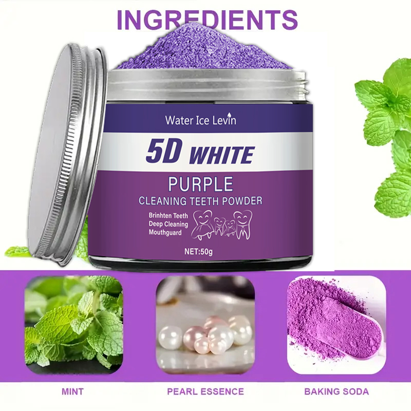 مسحوق تبييض الأسنان الأرجواني، - مراجعة Teeth Whitening Charcoal وسعره