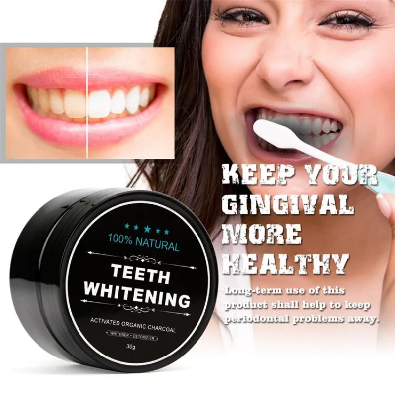 مسحوق الأسنان من الدرجة الغذائ - مراجعة Teeth Whitening Charcoal وسعره