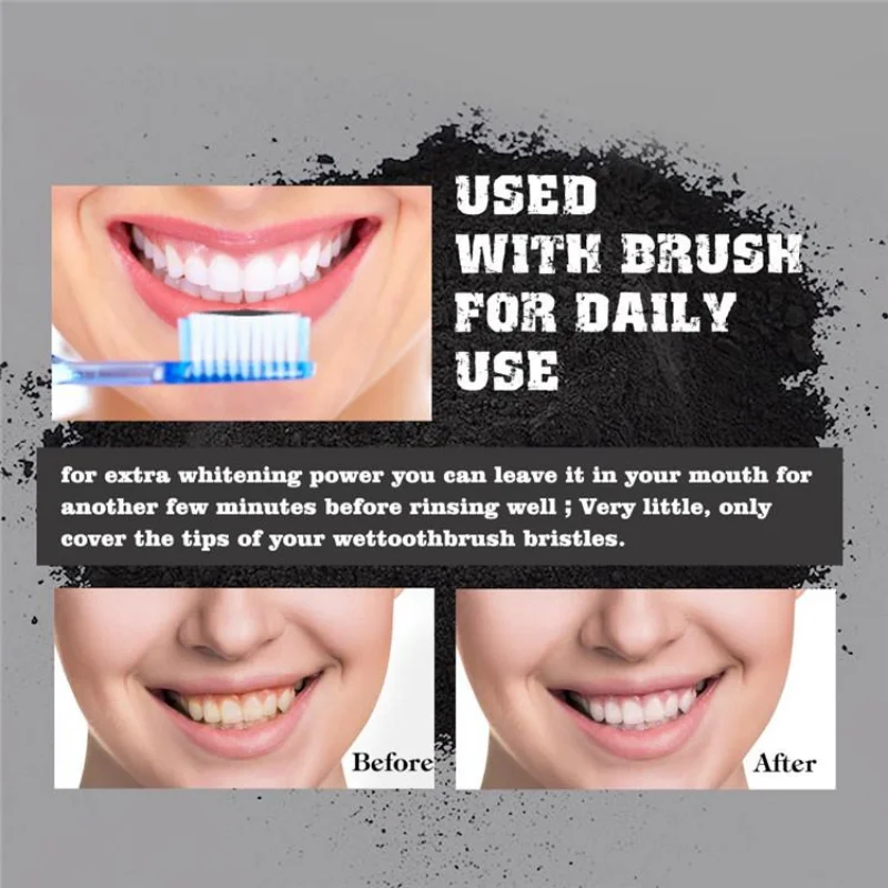 مسحوق الأسنان من الدرجة الغذائ - مراجعة Teeth Whitening Charcoal وسعره
