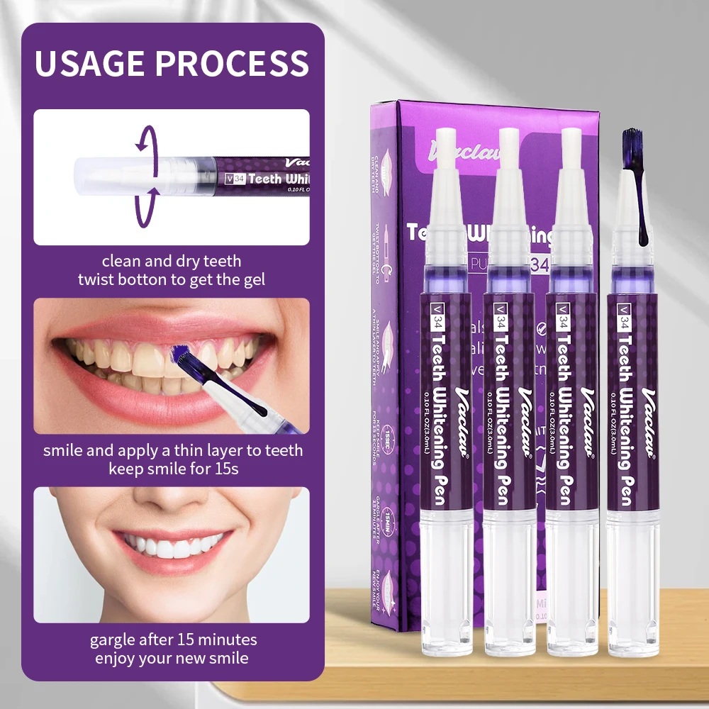 قلم جل تبييض الأسنان الأرجواني - مراجعة Teeth Whitening Clinic وسعره